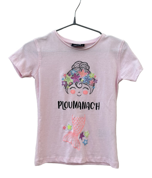 T-shirt Sirène rose