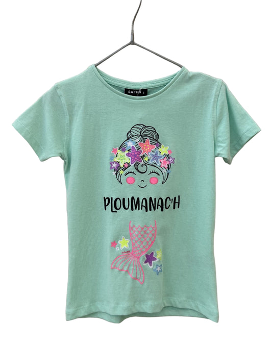 T-shirt Sirène bleu