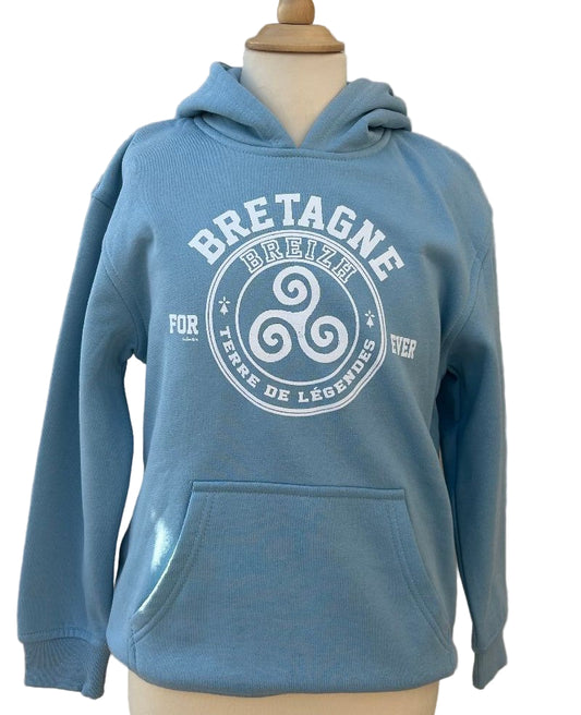 Sweat à capuche bleu