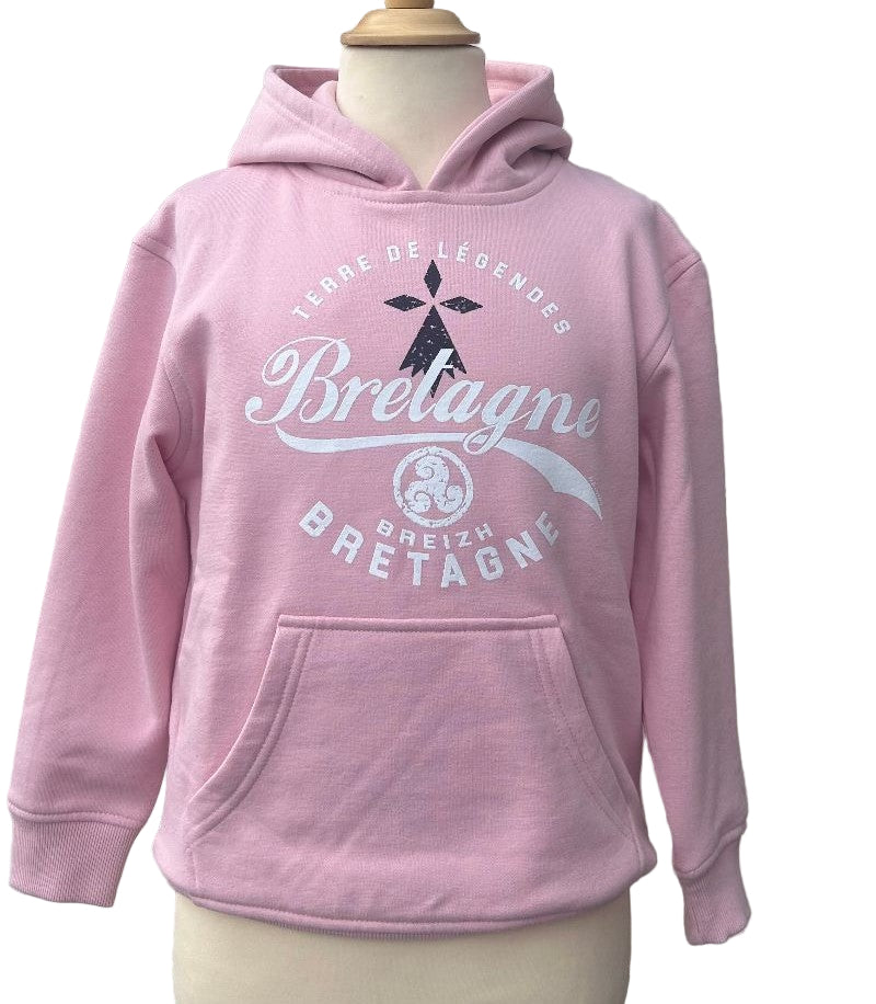 Sweat à capuche rose